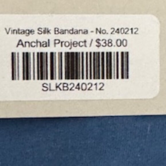 Free People * ANCHAL Vintage Silk Scarf * Yellow * 20" square NWT - Picture 10 of 10